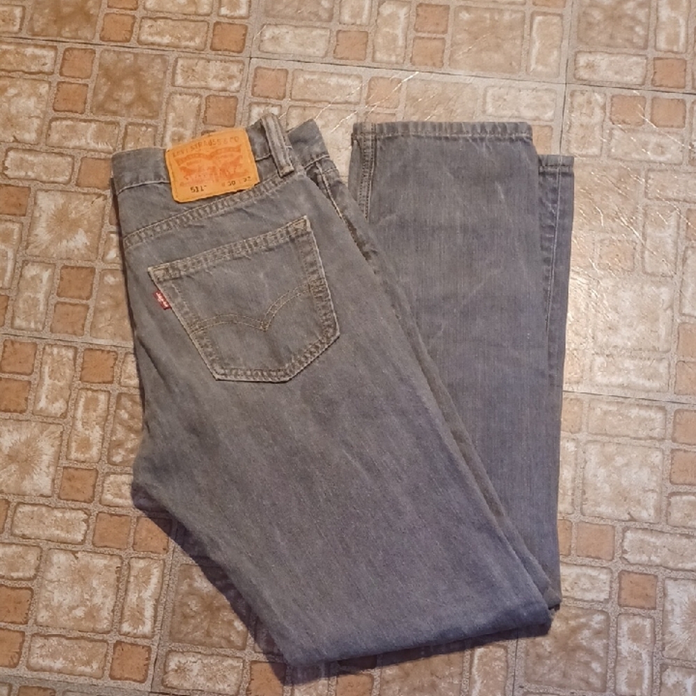 Levi's  511 Men's Classic Gray Skinny Fit Jeans 30x32